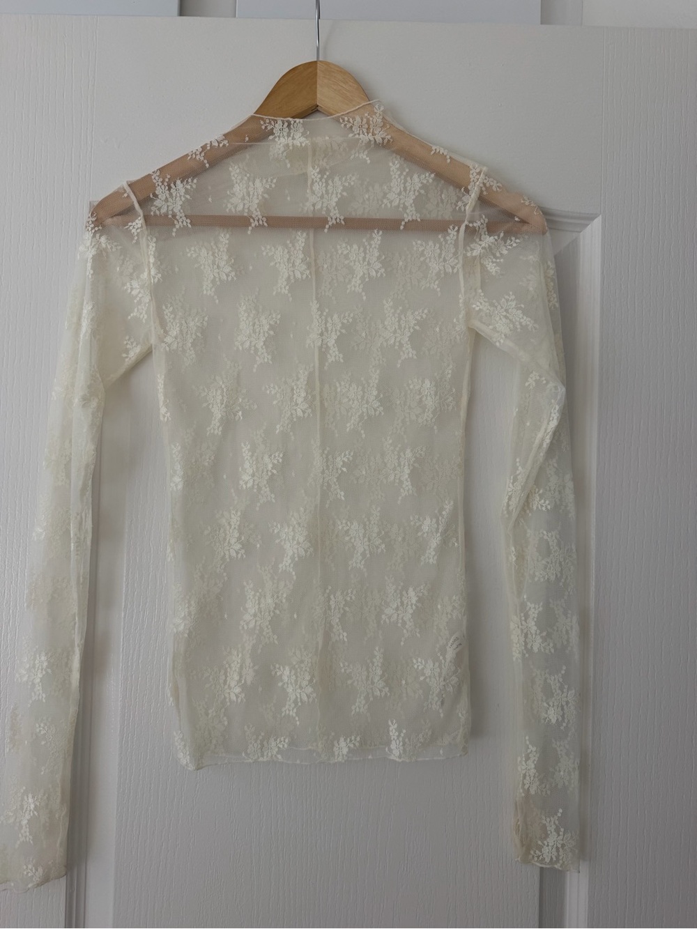 Free People Ivory Floral Lace Chemise